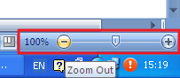 Menggunakan menu Zoom Excel